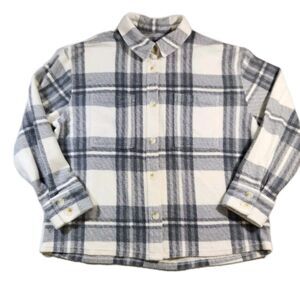 American Eagle Mens L Fleece Plaid Shaket Cotton Blend Casaul Soft Outdoors